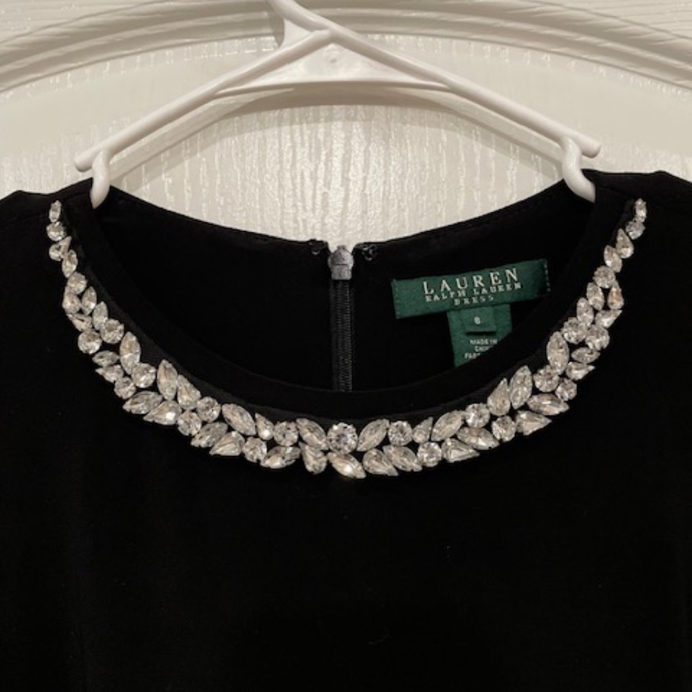 Lauren Ralph Lauren Black Cocktail Dress Size 8 - Picture 2 of 2